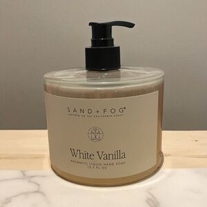 Sand + Fog White Vanilla Hand Soap | 15.7 oz Glass Bottle | Luxury Liquid Soap